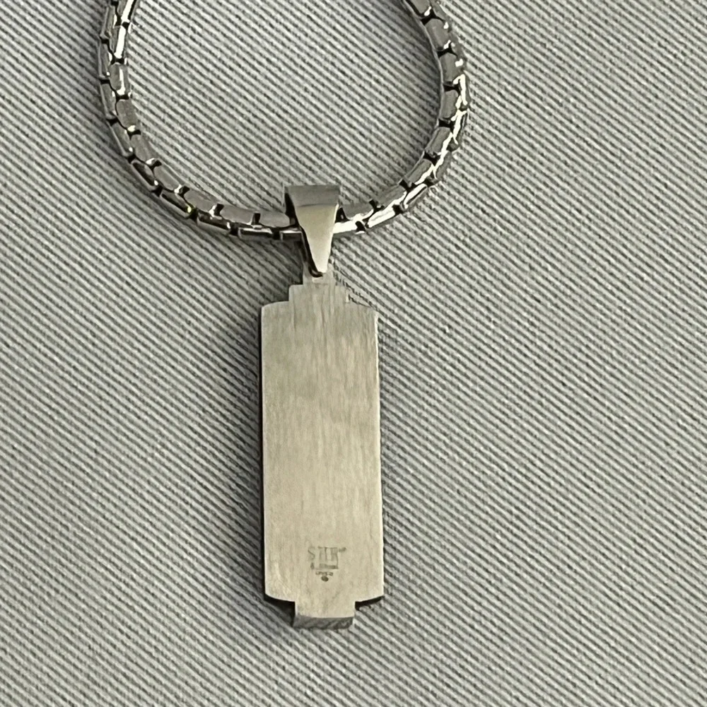 SHR Diamond 1/10CTW Dog Tag Necklace Men 22